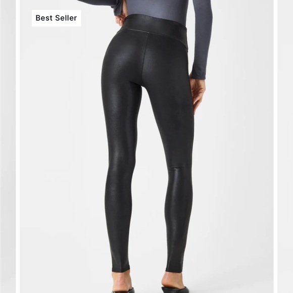 🆕 NWT SPANX Faux Leather Leggings - Picture 3 of 11
